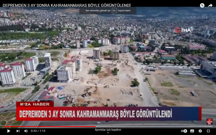 DEPREMDEN 3 AY SONRA KAHRAMANMARAŞ BÖYLE GÖRÜNTÜLENDİ