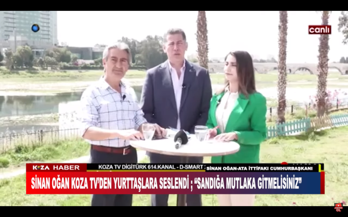 SİNAN OĞAN KOZA TV’DEN YURTTAŞLARA SESLENDİ ; “SANDIĞA MUTLAKA GİTMELİSİNİZ”