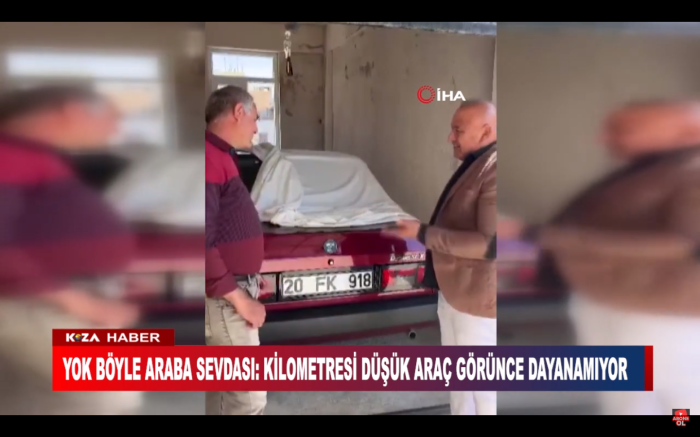 YOK BÖYLE ARABA SEVDASI: KİLOMETRESİ DÜŞÜK ARAÇ GÖRÜNCE DAYANAMIYOR