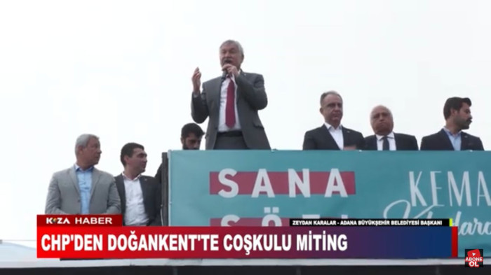 DOĞANKENT MAHALLESİ'NDE COŞKUYLA KARŞILANAN ABB. BŞK. ZEYDAN KARALAR, KALABALIĞA HİTAP ETTİ