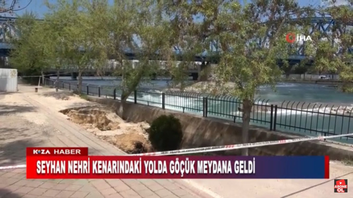 ADANA’DA BİR HAFTADIR DEVAM EDEN YAĞIŞIN ARDINDAN SEYHAN NEHRİ KENARINDAKİ YOLDA GÜCÜK MEYDANA GELDİ