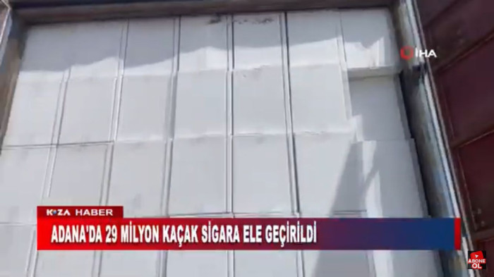 ADANA'DA 29 MİLYON KAÇAK SİGARA ELE GEÇİRİLDİ