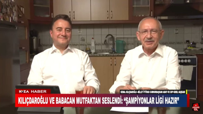 KILIÇDAROĞLU VE BABACAN MUTFAKTAN SESLENDİ: “ŞAMPİYONLAR LİGİ HAZIR”